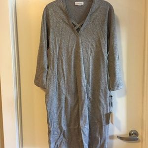 Calvin Klein Silver Shimmer Sweater Dress